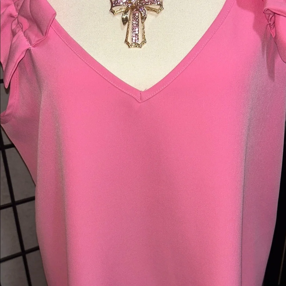 Mud Pie Pink Ruffled Sleeveless Midi Sundress - Picture 5 of 12